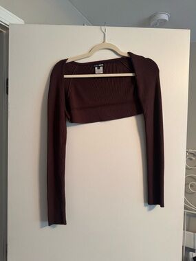 Fashion Nova Brown Bolero Shrug